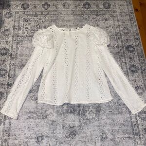 River island, white eyelet top